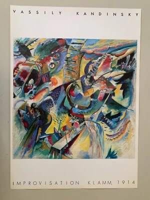 KANDINSKY 'IMPROVISATION KLAMM, 1914' RARO AUTÉNTICO 1988 IMPRESIÓN ARTÍSTICA Foto 1 de 4