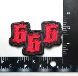 🔥666 - NUMBER OF THE BEAST - SATAN THE DEVIL - EMBROIDERED IRON ON PATCH - Picture 1 of 3