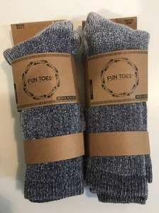 Thermal Insulated Men Prime Merino Wool Socks 4 Pack Blue Winter Ultimate Socks - Picture 1 of 3