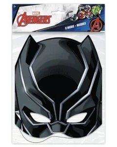 Marvel Avengers Black Panther Masks - Confezione da 8 Maschere - Bomboniere Compleanno/Festa - Foto 1 di 5