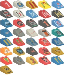 Lego Part 3298 Slope Brick 33° 3 x 2 printed. Select Printed Pattern & Colour. - Picture 1 of 37