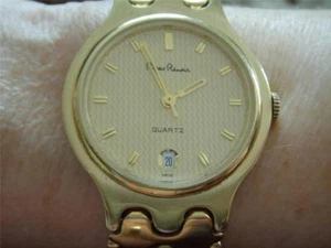 PIERRE RENOIR LADIES SWISS GOLD PLATED QUARTZ BRACELET DATE WATCH SMALL WRIST - Picture 1 of 1