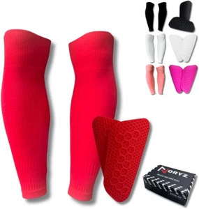 Soccer Sleeve Socks + Shin Guards Soccer Pack - Soccer Gifts - Soccer Gifts for - Picture 1 of 9