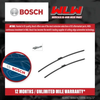 2x Wiper Blades (Pair) Flat / Aero type fits RENAULT GRAND SCENIC Mk4 Front Set - Изображение 1 из 3