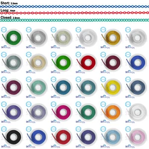 Elastic Power Chain Dental Orthodontic Rubber Braces Bands Short/Long 15' Spool - Picture 1 of 45