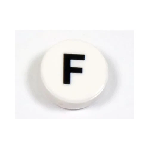 LEGO Stadt Zubehör Alphabet Großbuchstabe Buchstabe “F” Stein Rund 1 x 1 (S) - Bild 1 von 1