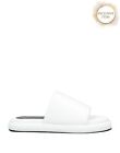 RRP€514 PROENZA SCHOULER Leather Sandals US7 UK4 EU37 White Flat Made in Italy