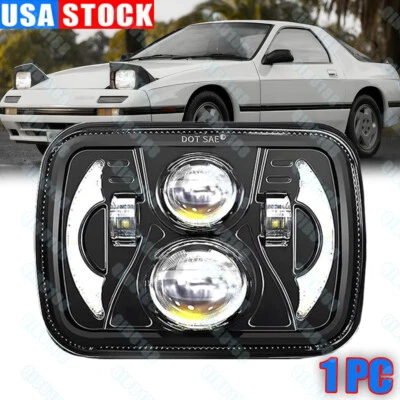 Faro LED alto/bajo para camioneta Mazda B2000 B2200 B2600 RX-7 H6054 negro 7x6 pulgadas Foto 1 de 4