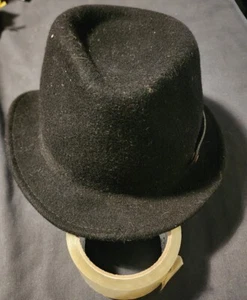 WOOLRICH 4 ESTACIONES APLASTABLE EMPAQUETABLE REPELENTE AL AGUA LANA FEDORA HOMBRE SOMBRERO USADO!! - Imagen 1 de 6