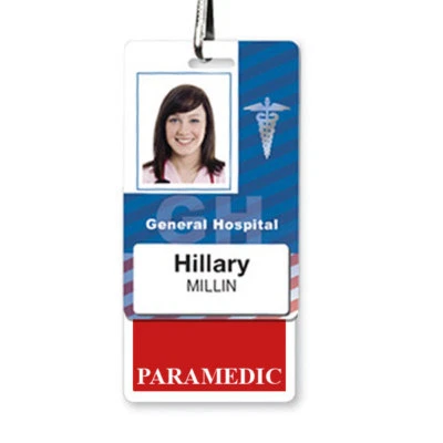 Insignia vertical paramédico amigo hospital/amigos de identificación médica por identificación de especialista Foto 1 de 2