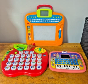 VTech Apple Alphabet SMYTHS Big Steps Educational Electronic Toy Keyboard Bundle - Picture 1 of 12