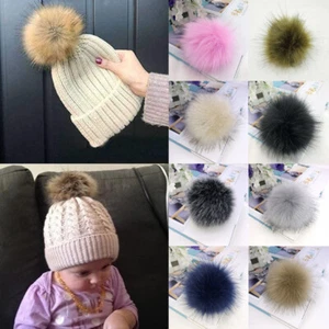 Faux Fur Pom Poms 12 cm Soft Fluffy Pompom Balls for Hat Bag DIY Crafts Decor x1 - Picture 1 of 39