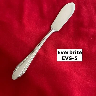 Talheres de aço inoxidável Everbrite EVS-5 Master Butter Knife 6 5/8" bordas de rolagem - Imagem 1 de 4