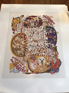 Red Grooms Celebration Of The Arts For Children Signed 28”x33” - Picture 1 of 9