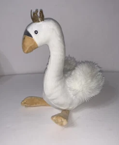 First Impressions Macys Schwan Plüsch Lovey 8 Zoll weiß mit goldener Krone MANGEL - Bild 1 von 7