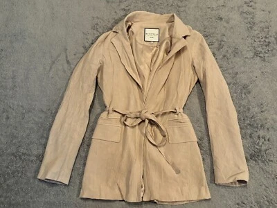Chaqueta Colección Bagatelle Talla M Beige Largo Medio Abotonado Cinturón Abrigo Foto 1 de 4