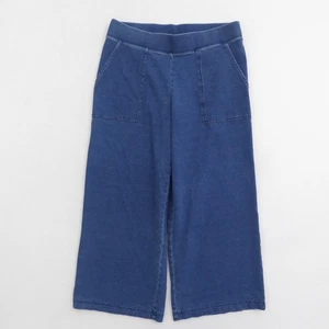 Pure J Jill Indigo Damen blau Baumwolle Elasthan weites Bein Cropped Hose Größe Small - Bild 1 von 10