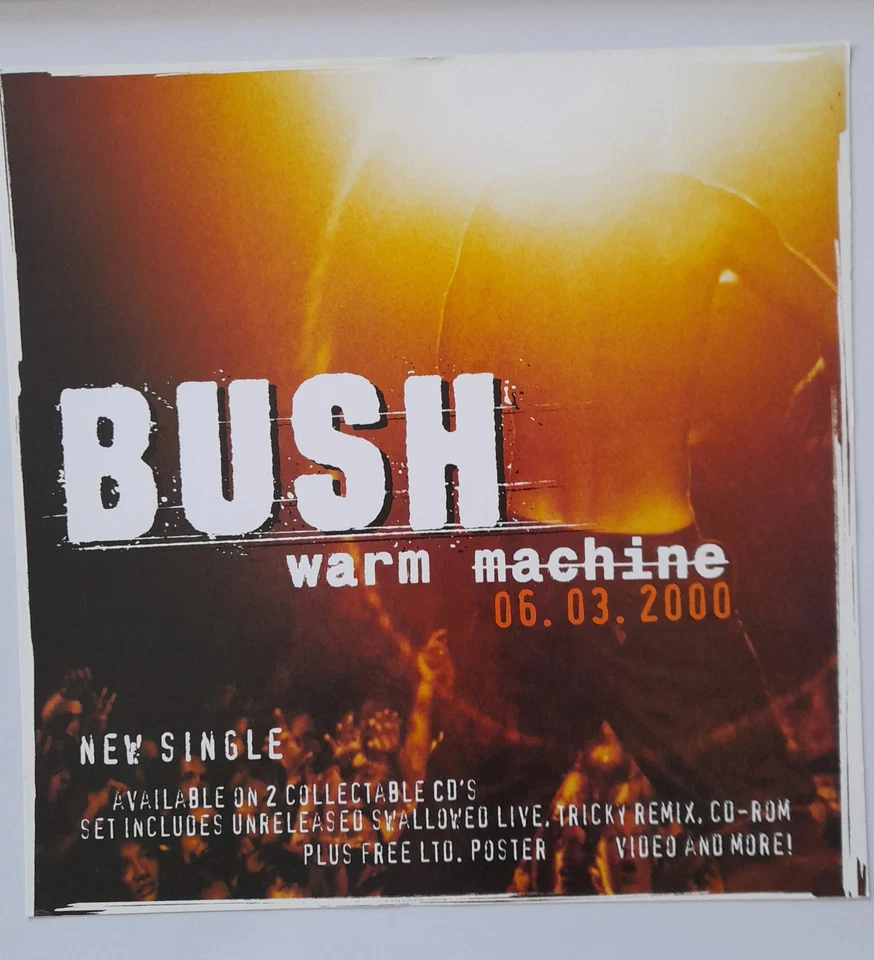 Bush - Warm Machine - Window Promo Card - Image 1 of 1