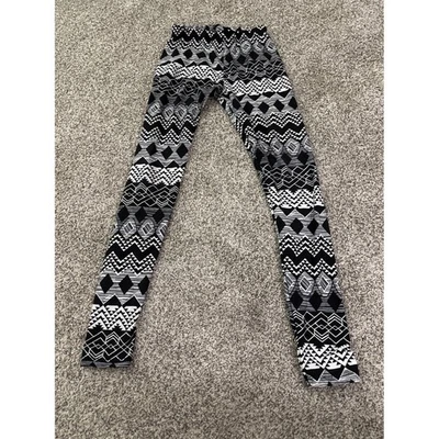 Leggings 1st Kiss S/M Negro Blanco Estampado Tribal Azteca Cintura Alta (A696) Foto 1 de 4