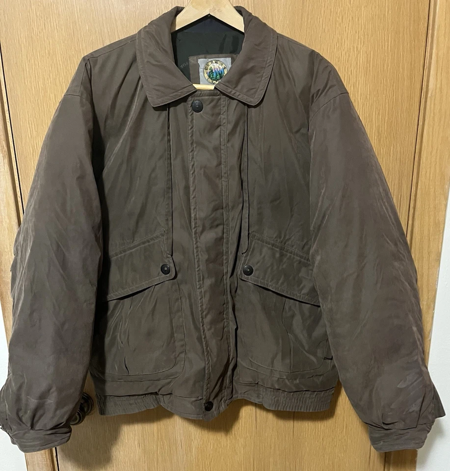 Vtg Forest Club by Rainforest Jacket Down Feather Filled Mens Medium Brown Coat - Image 1 of 4