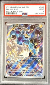 Pokémon SVP EN THUNDURUS 2025 Black Bolt ETB #209 como nuevo 💎 PSA 9 - Imagen 1 de 6