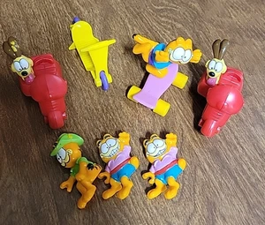 Vintage Garfield Lot PVC Figures United Feature Happy Meal Toys - Picture 1 of 5