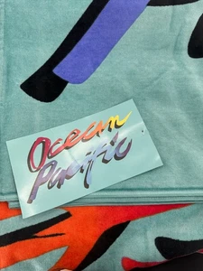 Ocean Pacific Oversized Beach Towel 40X72 Vintage Ombré Logo 100% Cotton  NEW - Picture 1 of 8