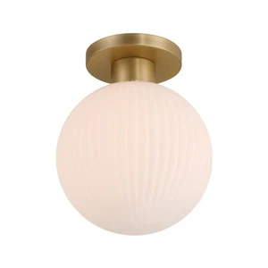 Minka Lavery 2995 Fenton 10"W Semi-Flush Globe Ceiling Fixture - Brass - Picture 1 of 4