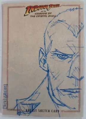 INDIANA JONES Kingdom Of The Crystal Skulls. Artist Sketch Card. 1 Of 1. Rare. - Image 1 of 2