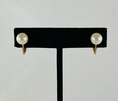 Premier Designs Jewelry - Pearl Gold Plated Clip On Earrings NEW Foto 1 de 3