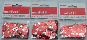 Único confeti de lámina de corazones de 0,5 oz (14,1 g) - Elección de paquetes de 1, 3, 6 o 12 - Nuevo en paquete - Imagen 1 de 3