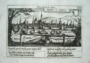 Amara Amhara Äthiopien Afrika echter alter Meissner Kupferstich 1624 - Picture 1 of 3