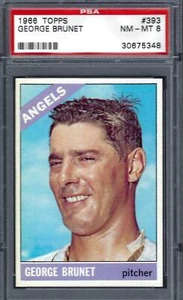 1966 Topps #393 PSA 8 George Brunet Angels 393 Nice! - Bild 1 von 2