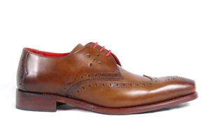 Zapato JEFFERY-WEST Hendrix 'FOXY' caoba becerro Goodyear punta de ala soltada PVP £355 - Imagen 1 de 7