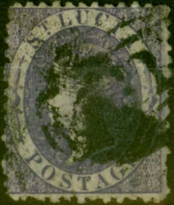 St Lucia 1864 (6d) Violet SG13 Sound Used - Picture 1 of 1