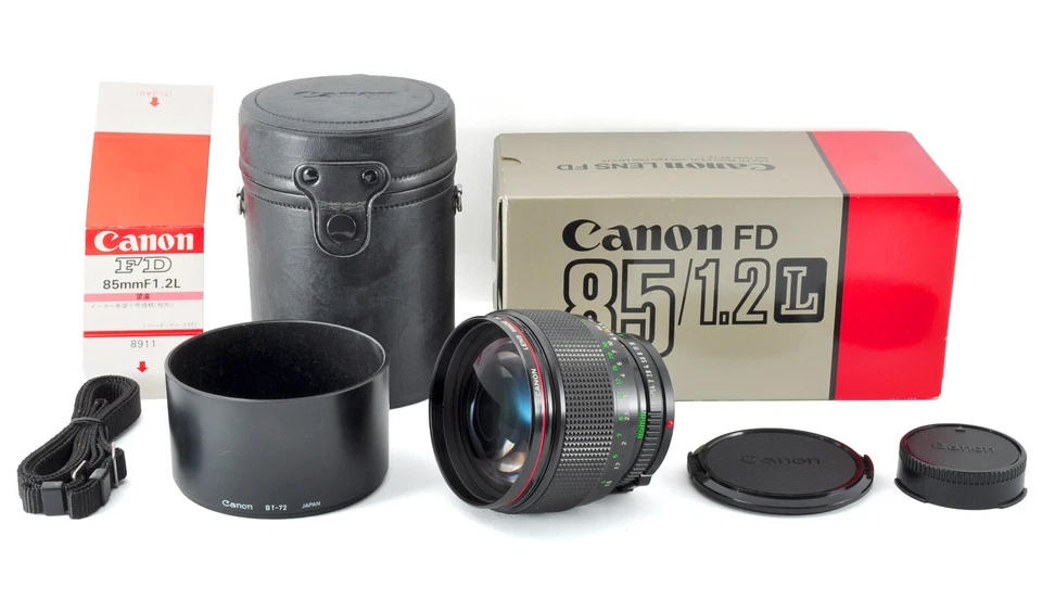 Canon New FD 85mm F/1.2L [MINT in Box] MF Portrait Prime Lens NFD F1.2 L - Image 1 of 4