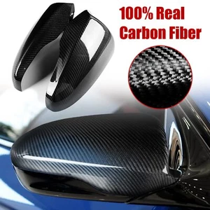 2x Rear Side Mirror Casing Cover Real Carbon Fiber For BMW F10 M5 2012-2017 - Picture 1 of 13