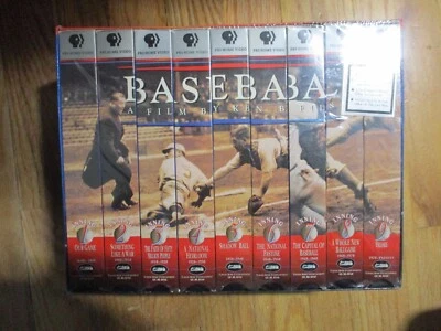 1994 PBS Home Video Baseball: A Film by Ken Burns VHS Box Set (9 Tapes) NEW - Image 1 of 4