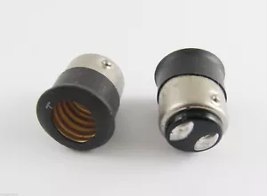 BA15D To E12 Candelabra Base Socket LED Light Bulb Lamp Adapter Holder Converter - Picture 1 of 2