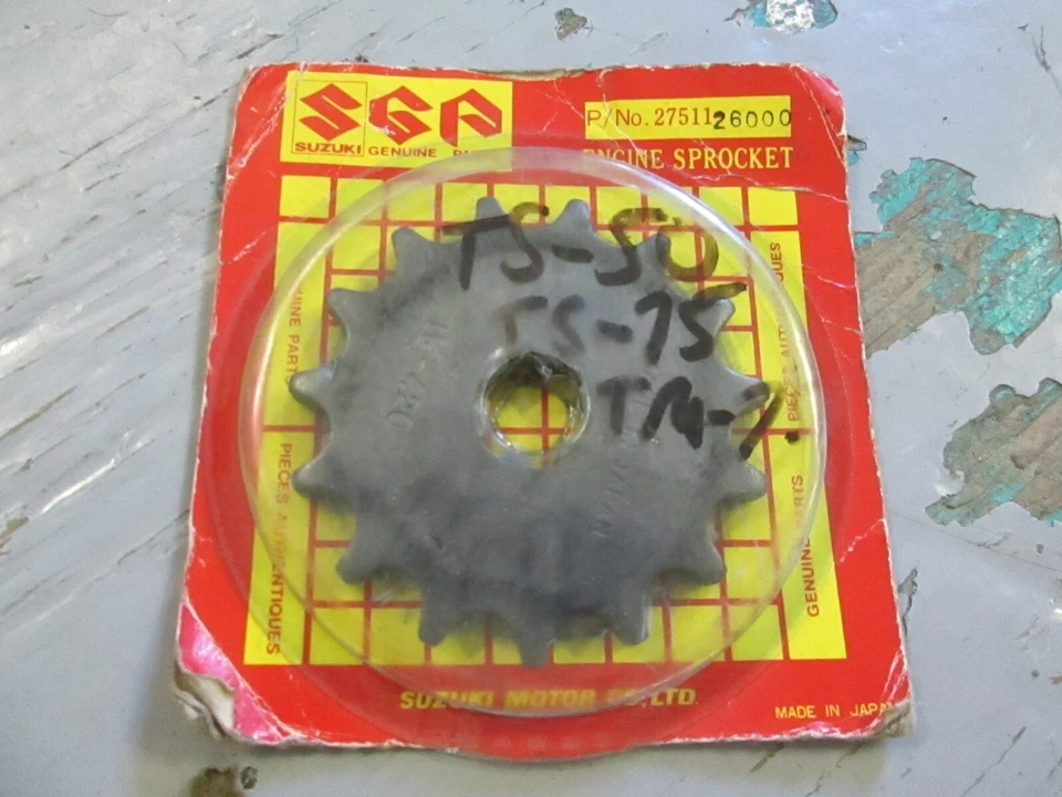 Piñón delantero 420 X 15 dientes vintage como nuevo OEM Suzuki TS / TM75 17511-26000 Foto 1 de 4