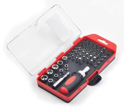 KING 50-pc Compact Screwdriver Bits and Socket Set w/Stubby Ratchet Handle SAE - Image 1 of 4