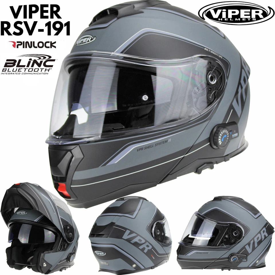 CASCO MOTO CON BLINC BLUETOOTH INTERFONO AURICOLARE MOTO CASCO MODULARE ECE ACU - Immagine 1 di 4