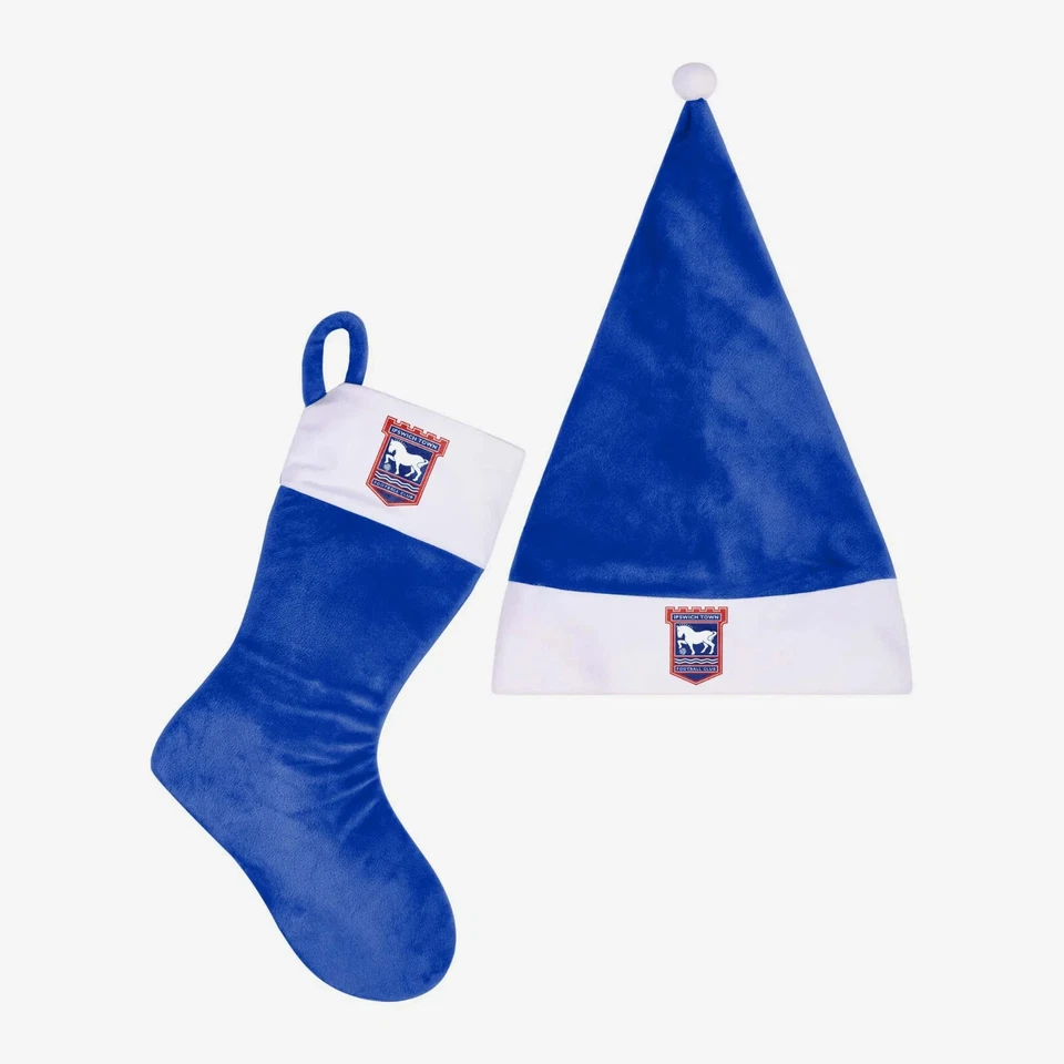 Official Ipswich Town FC Santa Hat & Christmas stocking BNWT
