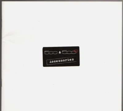 Fiat 500 & 500 C Accessories c2009-10 UK Market Sales Brochure  - Image 1 of 2