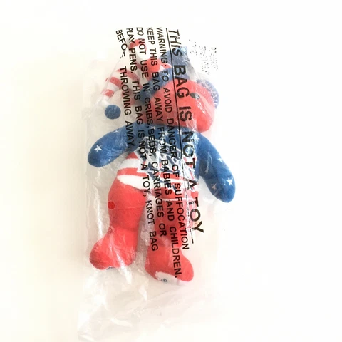 NFL Super Bowl 36 XXXVI Limited Edition Plush Bean Bear Patriots vs Rams 9” Cover