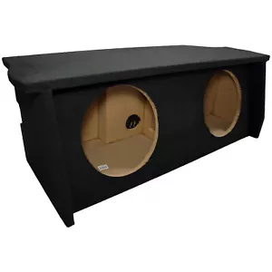 2007-UP Jeep Wrangler 2 Door Dual 12" Sub Box Subwoofer Enclosure with Amp Rack - Picture 1 of 4