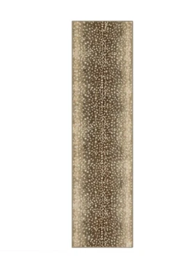 Mohawk Greige 2 x 8 棕色/灰色室内动物印花小地毯 — 第 1/3 张图片