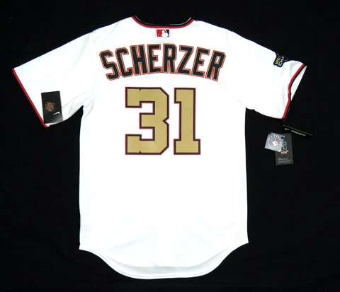 NWT Max Scherzer Washington Nationals 2019 World Series Nike MLB Baseball Jersey Cover
