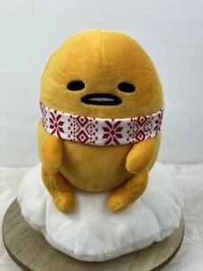 Sanrio Gudetama Sciarpa Invernale Peluche Uovo Pigro Peluche 9” Lovey Toy - Foto 1 di 13