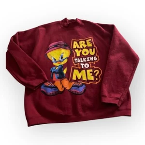 vintage 90s Tweety Bird - Are You Talking To Me? - sweatshirt Size woman’s XL - Picture 1 of 4